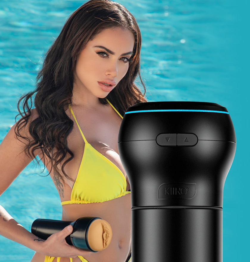 KIIROO-feelvictoria stroker with victoria image and powerblow