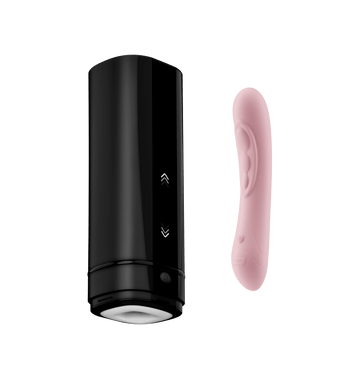 Pearl3 & Onyx+ Couple Set KIIROO-Onyx plus interactive masturbator, and Pearl3 pink G-spot vibrator combo