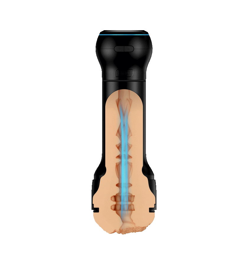 KIIROO-Cross-sectional view of FeelMolly stroker and Powerblow suction device