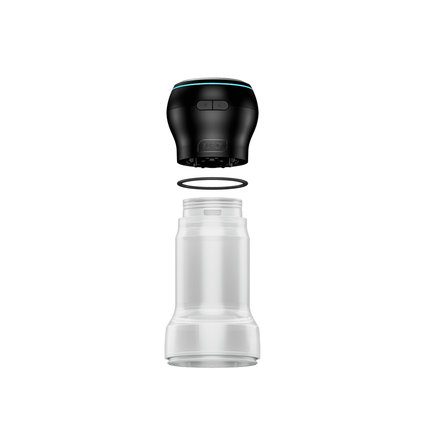 KIIROO-feel pocket stroker crystal, ring and powerblow suction device