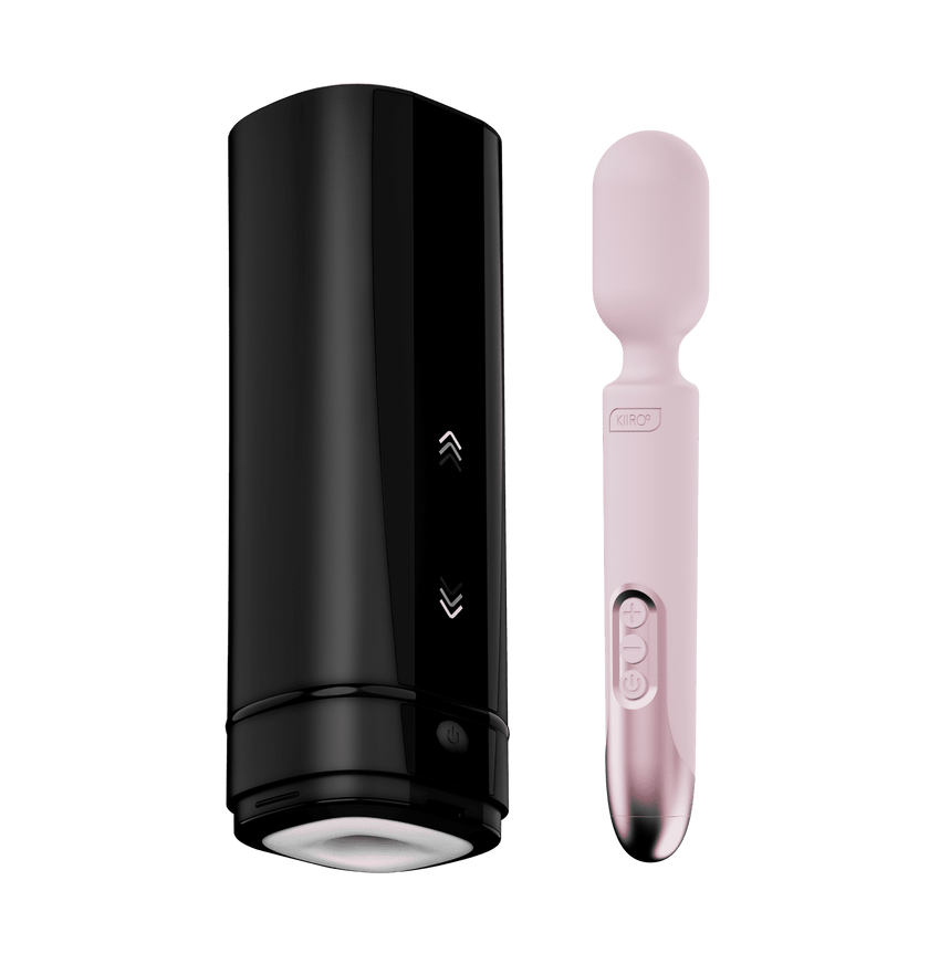 KIIROO-ProWand pink vibrations and Onyx+ stroker