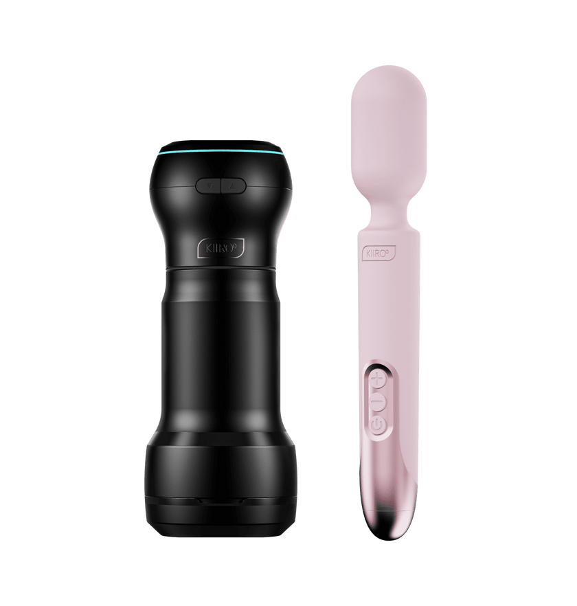 KIIROO- ProWand vibrations and PowerBlow with the Feel Pocket Stroker