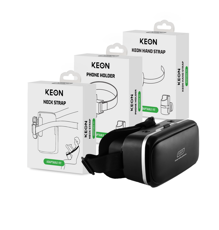 KIIROO-Hands-free VR headset, and neck strap, phone holder, hand strap for keon masturbator