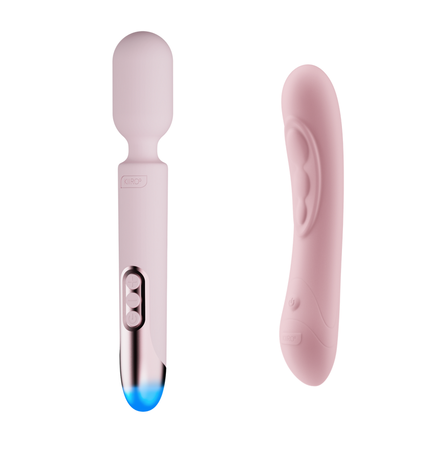 KIIROO-ProWand and Pearl3 pink G-spot vibrator