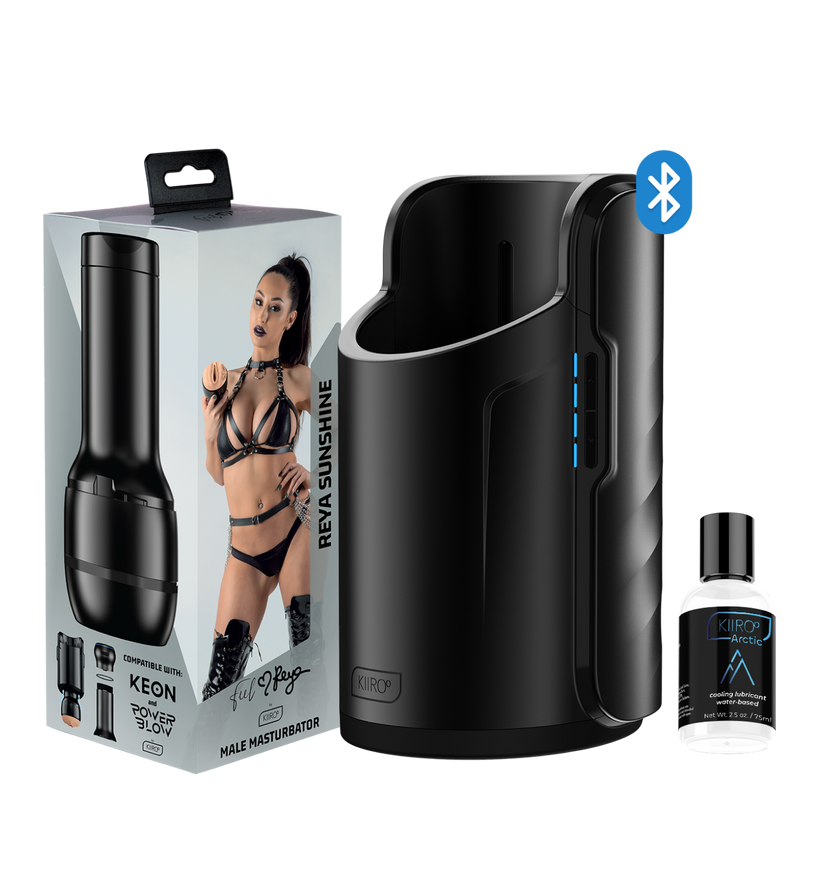 KIIROO-feelreya stroker box, keon masturbator and water-based intimate lubes.