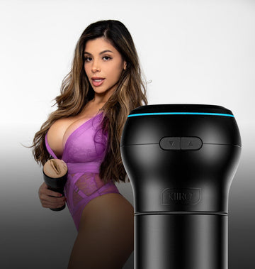 PowerBlow & FeelSkyler Stroker KIIROO-skyler holds feel skyler stroker and powerblow