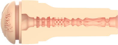 KIIROO-Cross-sectional view of the FeelAlexis stroker's textured inner tunnel