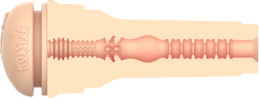 KIIROO-Cross-sectional view of the FeelKenzie stroker's textured inner tunnel
