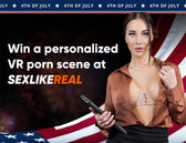 Win a personalized video from Melissa Stratton - 4th of July on SexLikeReal