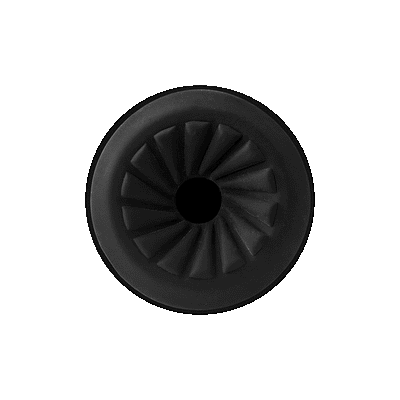 Cross-sectional view of the Feel pocket black stroker's opening