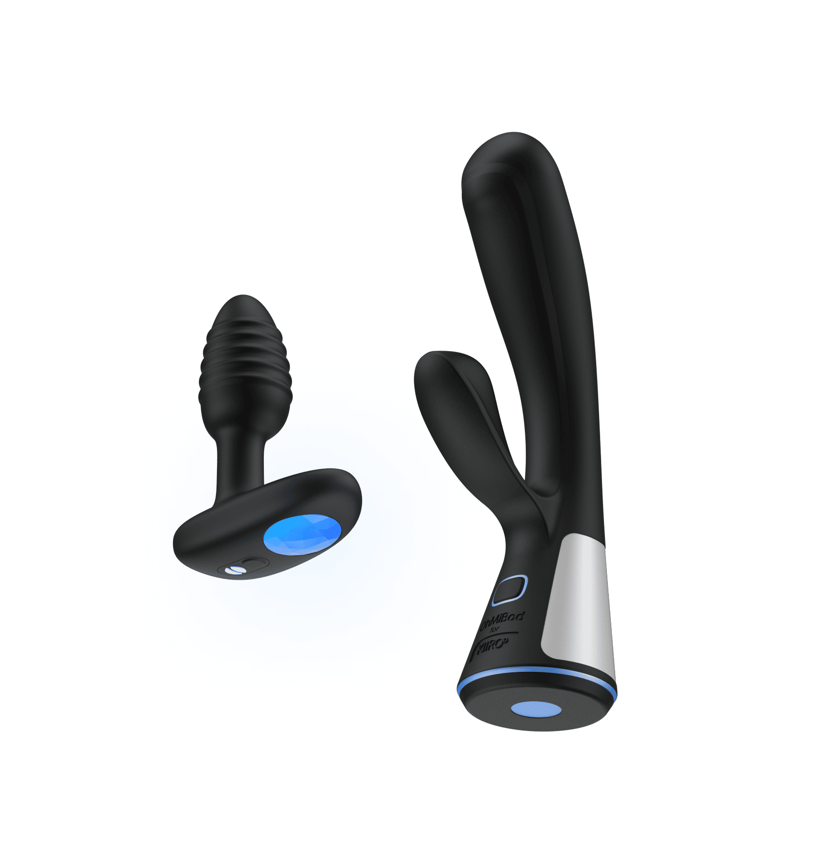 Fuse dual-stimulation vibrator, and Lumen interactive vibrating butt plug combo