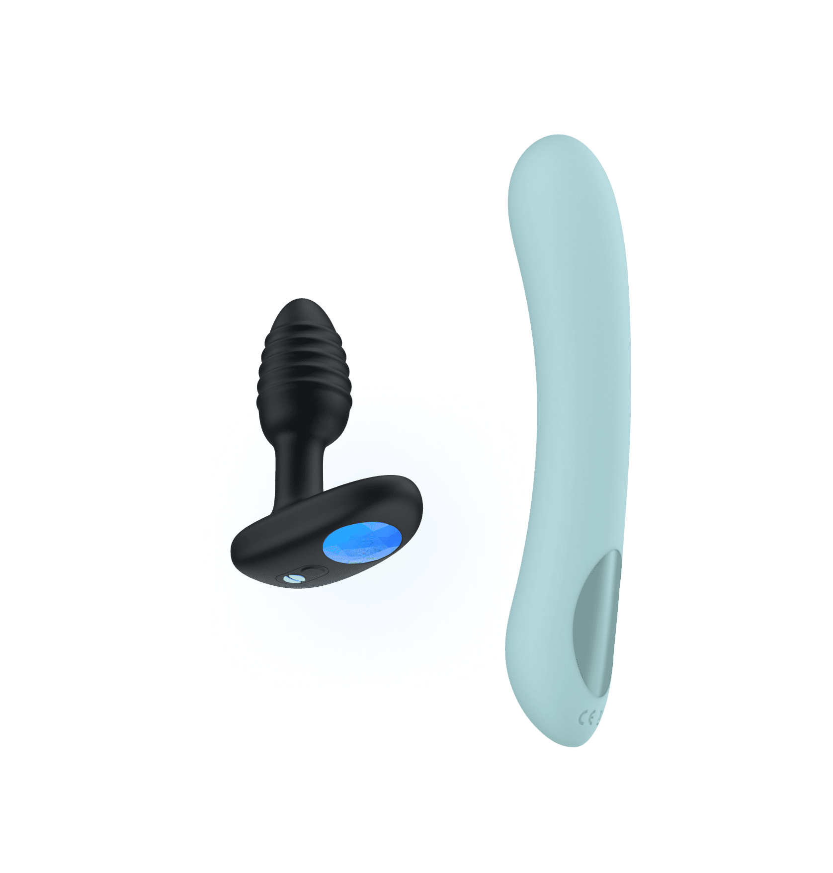 Lumen interactive vibrating butt plug, and Pearl2+ G-spot vibrator combo