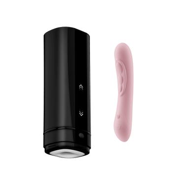 KIIROO-Onyx plus interactive masturbator, and Pearl3 pink G-spot vibrator combo