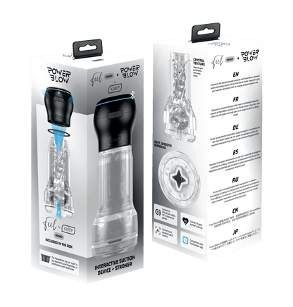 Powerblow suction device and Feel Pocket Stroker Crystal combo box