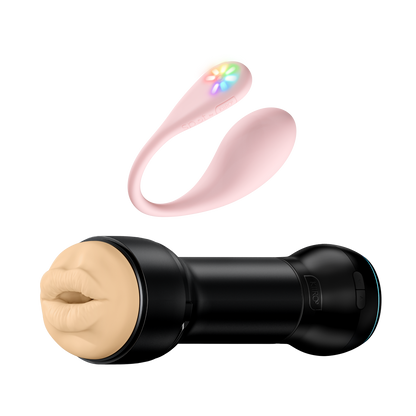 FeelVictoria Mouth stroker assembled with PowerBlow, and Spot egg vibrator