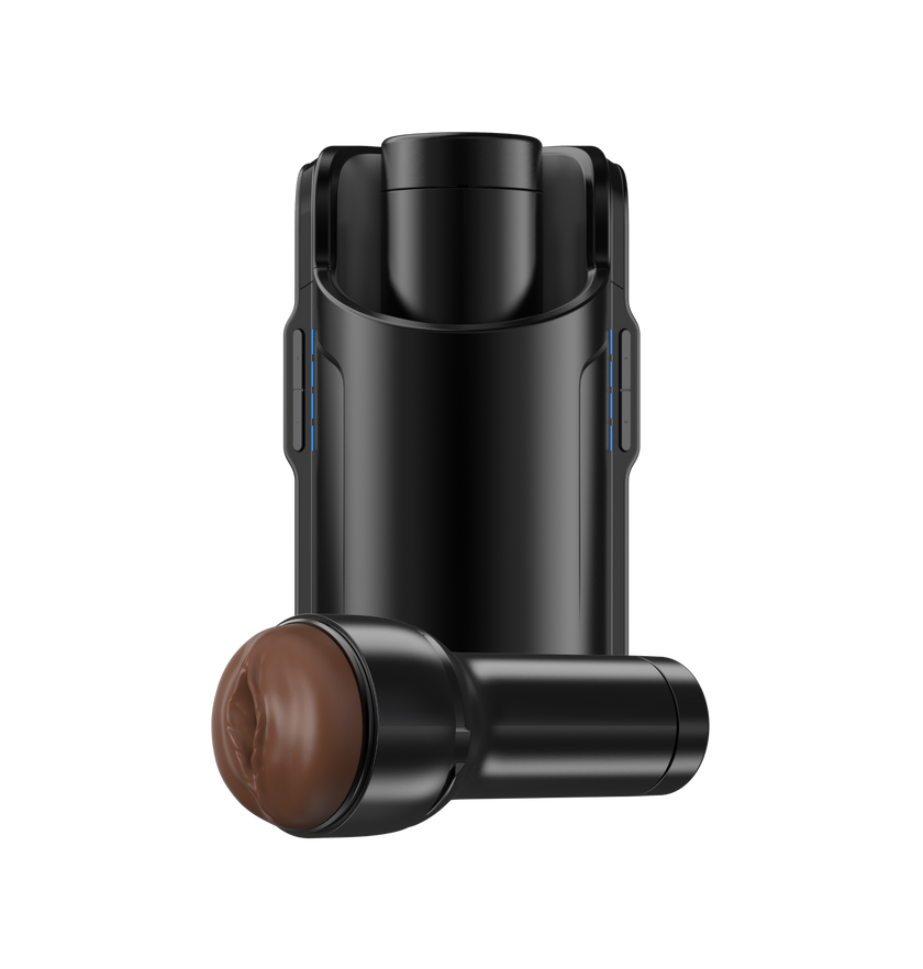 Keon automatic male masturbator and FeelStroker in dark-brown