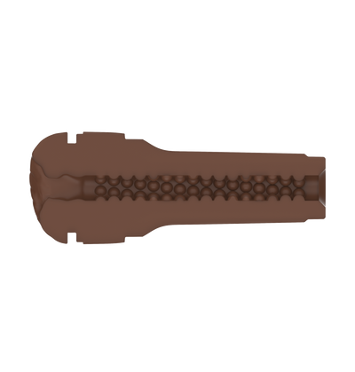 the inside of the feel stroker dark brown