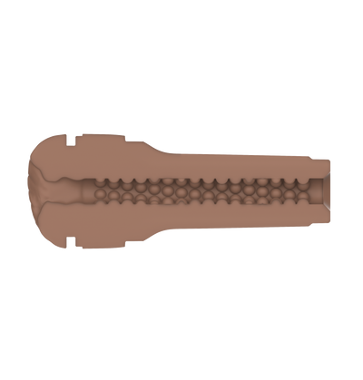 inside view of feel stroker mid brown 