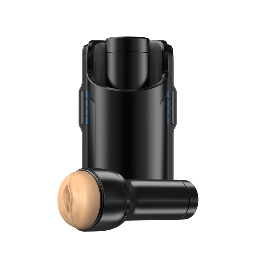 Keon automatic male masturbator and FeelStroker in light brown